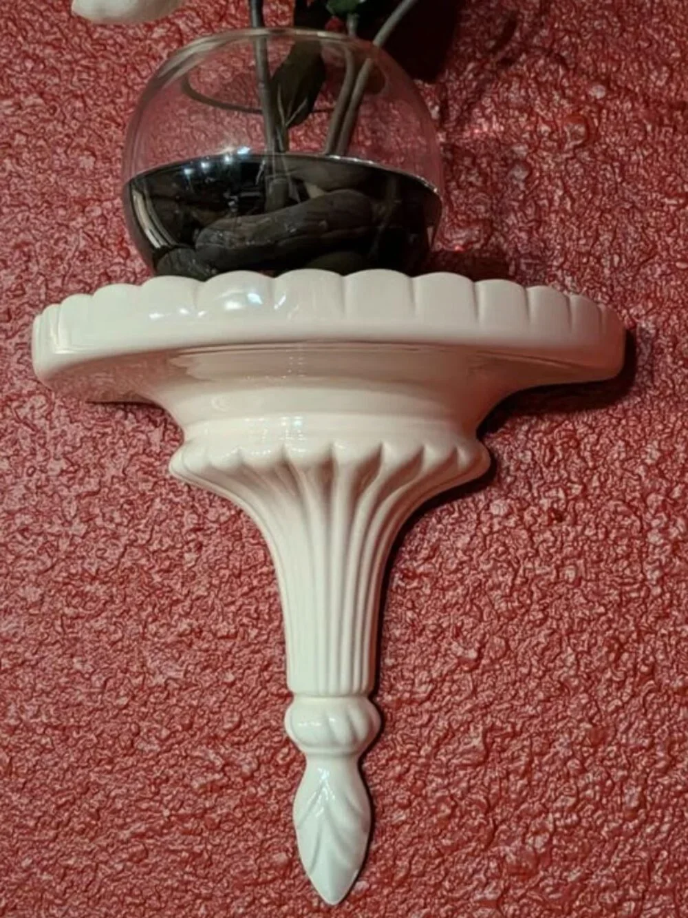 Decorative Ceramic Wall Shelf / Wall Sconce – Ivory Cream